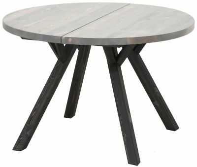 Veke Lana pyöreä lankkupöytä Ø115 cm savunharmaa/musta | Alk. 468,00 €