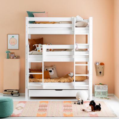 Veke Liisa pieni 3-kerrossänky 70x155 cm valkoinen | Alk. 835,00 €