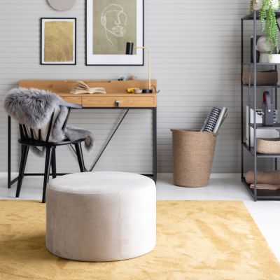 Veke Helmi pyöreä samettirahi Ø60 cm beige Brunei 06 kangas | Alk. 199,00 €