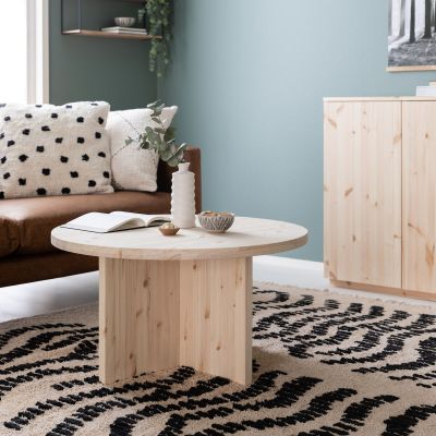 Veke Havu pyöreä sohvapöytä Ø80 cm puuvalmis | Alk. 129,00 €