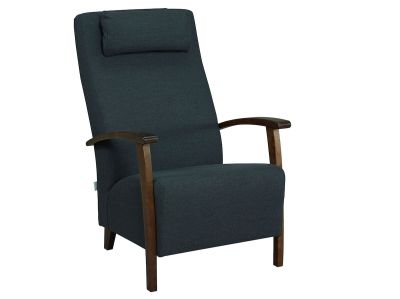 Veke Oliver nojatuoli, Inari 95 tummanharmaa, ruskeat puuosat | Alk. 369,00 €
