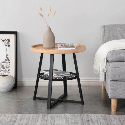 Veke Hilla sivupöytä 50 cm tammi/musta