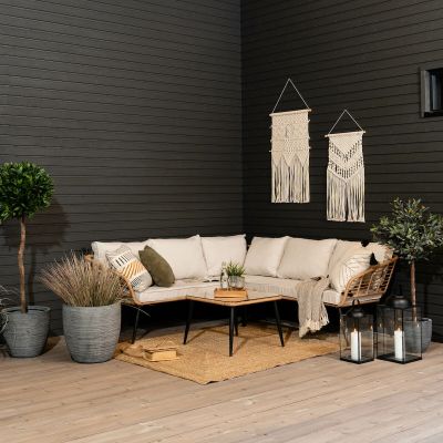 Veke Scandic kulmasohva ja sohvapöytä luonnonväri | Alk. 1 195,00 €