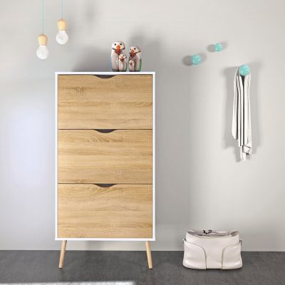 Tvilum Delta kenkäkaappi tammi/valkoinen | Alk. 139,00 €