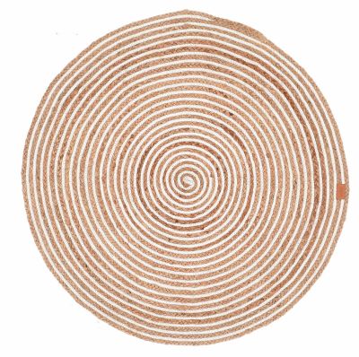 Veke Kieppi pyöreä matto Ø90 cm luonnonväri/valkoinen | Alk. 24,90 €