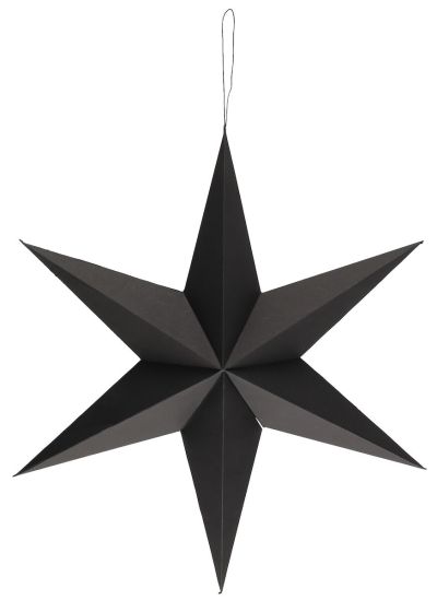Veke Paperitähti 6-sakarainen 70 cm musta | Alk. 24,90 €