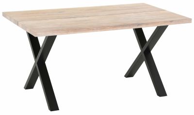 Veke Orvo lankkupöytä 150x95 cm valkoöljytty tammi, musta jalka | Alk. 250,00 €