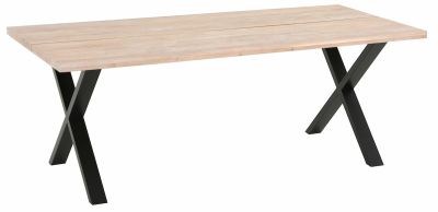 Veke Orvo lankkupöytä 200x95 cm valkoöljytty tammi, musta jalka | Alk. 299,00 €