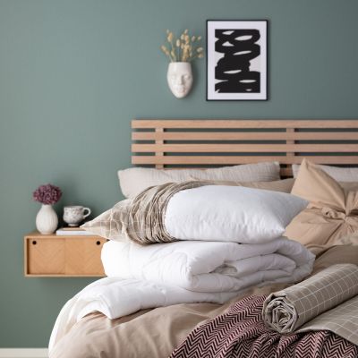 Veke Luomu peitto- ja tyynysetti 150x200 cm/50x60 cm valkoinen | Alk. 79,90 €