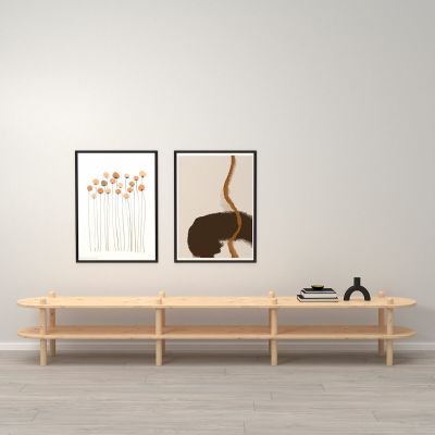 Veke Askel matala tv-taso 230x35x38 cm puuvalmis | Alk. 292,00 €