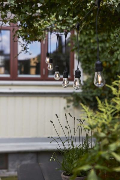Noortrade String Light ulkovalosarja 10-ledillä musta | Alk. 44,90 €