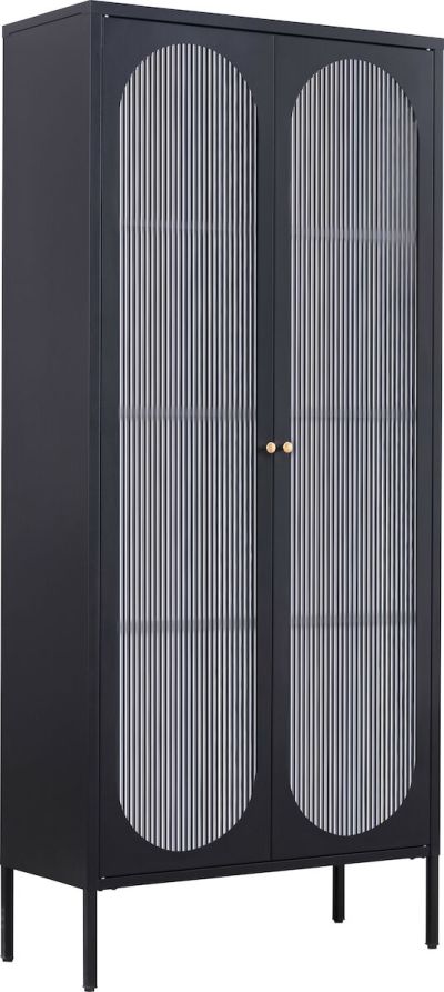 Veke Alvar korkea vitriini 80x35 cm musta | Alk. 499,00 €