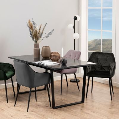 Ei brändiä Amble ruokapöytä 160x90 cm musta marmori | Alk. 379,00 €