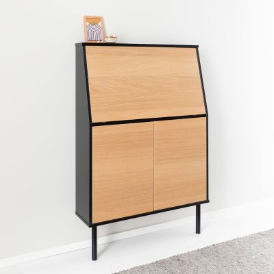 Veke Koto kirjoituslipasto musta/tammi