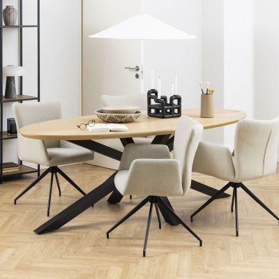 Ei brändiä Heaven ruokapöytä ovaali 220x100 cm tammi/musta | Alk. 899,00 €