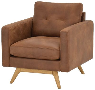 BD Möbel Eastwood nojatuoli ruskea 41 Tribe nubuk-nahka, jalat öljytty tammi 220