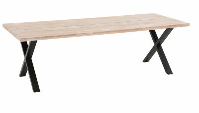 Veke Orvo lankkupöytä 240x95 cm valkoöljytty tammi, musta jalka | Alk. 1 099,00 €