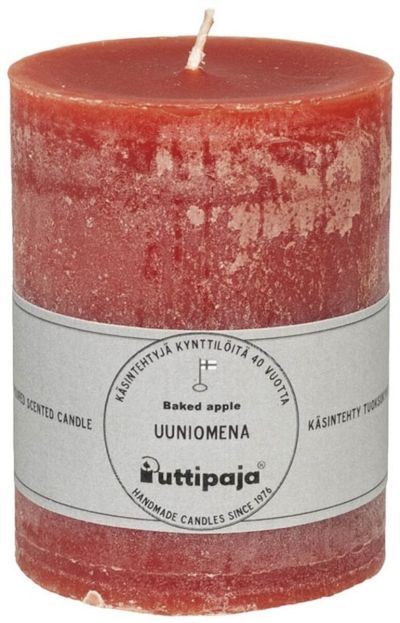 Puttipaja® Puttipaja läpivärjätty tuoksukynttilä 10 cm uuniomena