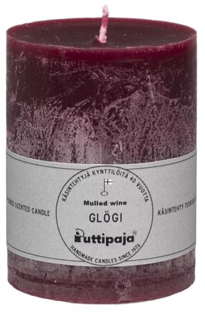 Puttipaja® Puttipaja läpivärjätty tuoksukynttilä 10 cm glögi