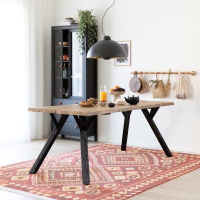 Veke Lana lankkupöytä 200x88 cm antiikkipetsattu/musta | Alk. 339,00 €