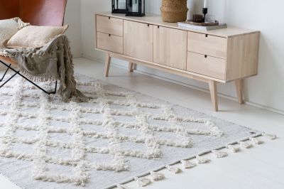 Veke Dyyni puuvillamatto 200x290 cm valkoinen