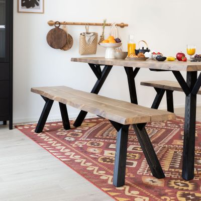 Veke Lana penkki 200 cm antiikkipetsattu/musta | Alk. 264,00 €