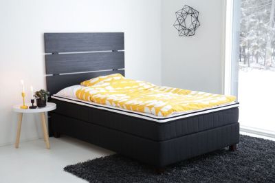 Veke Lumi pocket jenkkisänky 120 | L | musta Bianca, wenge jalat sis. petauspatjan