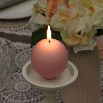 Puttipaja® Puttipaja jalallinen pallokynttilä 2 kpl vaaleanpunainen