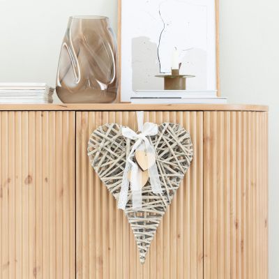 Veke Sydän pajukranssi 40 cm harmaa | Alk. 8,90 €
