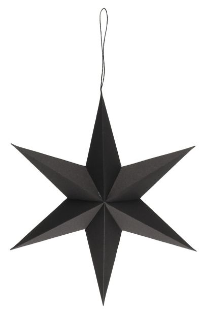 Veke Paperitähti 6-sakarainen 30 cm musta | Alk. 8,90 €