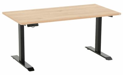 Veke Office sähköpöytä 160x80 cm tammi musta jalka