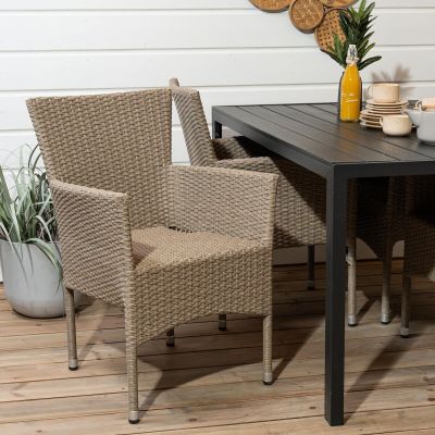 Veke Asta puutarhatuoli luonnonväri polyrottinki/teräs | Alk. 89,00 €