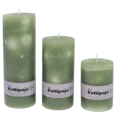 Puttipaja® Puttipaja läpivärjätty pöytäkynttilä 30 cm salvia | Alk. 18,90 €