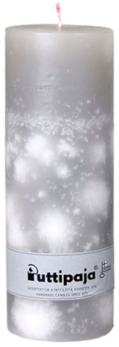 Puttipaja® Puttipaja läpivärjätty pöytäkynttilä 30 cm vaaleanharmaa