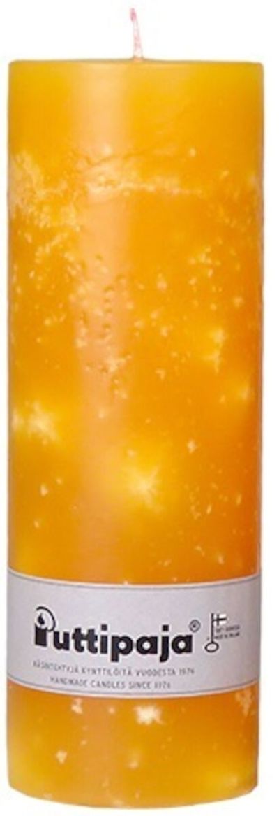 Puttipaja® Puttipaja läpivärjätty pöytäkynttilä 30 cm okra
