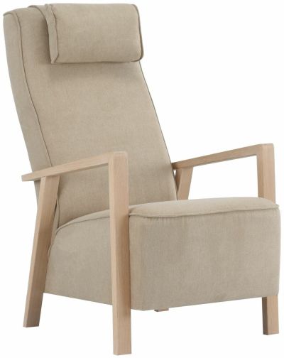 Veke Saarni korkea nojatuoli beige Thomas 06, käsinojat valkoinen öljytty tammi | Alk. 599,00 €