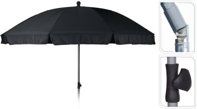 Ei brändiä Aurinkovarjo 250 cm harmaa | Alk. 65,00 €