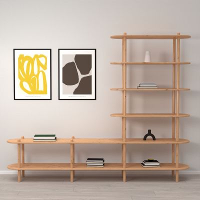 Veke Askel taso ja avohylly 230x35x185 cm hiekka | Alk. 856,00 €