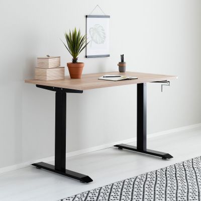 Veke Office veivattava säätöpöytä 160x80 cm tammi musta jalka