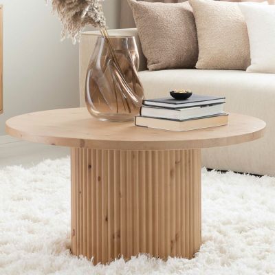 Veke Taimi pyöreä sohvapöytä Ø80 cm hiekka 2-LAATU | Alk. 449,00 €