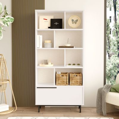 Veke Kuusio avohylly 84x30x176 cm valkoinen | Alk. 279,00 €