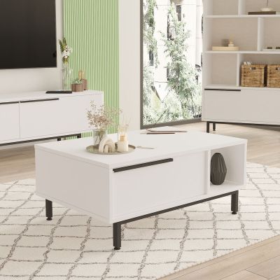 Veke Kuusio sohvapöytä 90x60 cm valkoinen | Alk. 169,00 €