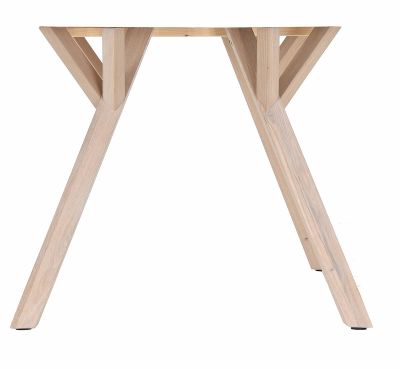 Veke Lana pöydän tammijalat valkolakattu tammi