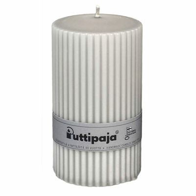 Puttipaja® Puttipaja Vekkikynttilä 12 cm vaaleanharmaa