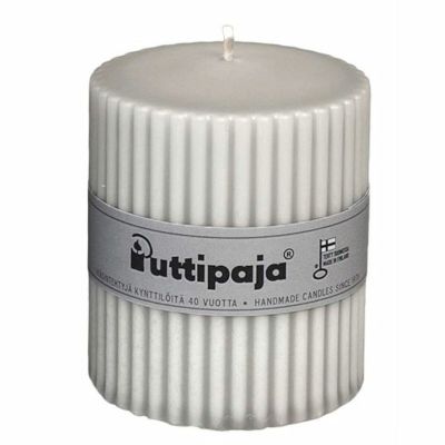 Puttipaja® Puttipaja Vekkikynttilä 8 cm vaaleanharmaa
