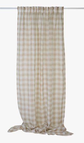 hemtex Silja big check pellavaverho luonnonväri | Alk. 89,95 €