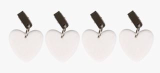 hemtex Hjerte pöytäliinapaino, 4 kpl valkoinen