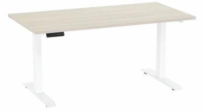 Veke Office sähköpöytä 115x67 cm hopea jalava valkoinen jalka | Alk. 660,00 €