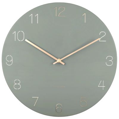 Karlsson Charm Engraved Numbers seinäkello, vihreä | Alk. 69,00 €