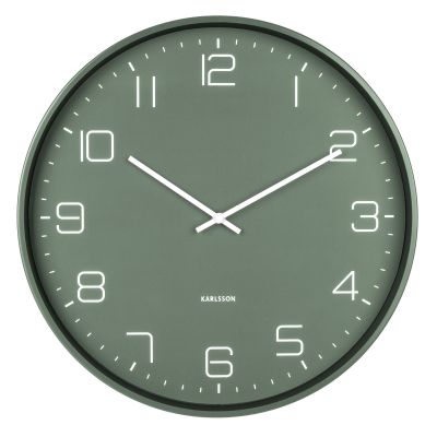 Karlsson Lofty seinäkello 40 cm, matta vihreä | Alk. 72,00 €
